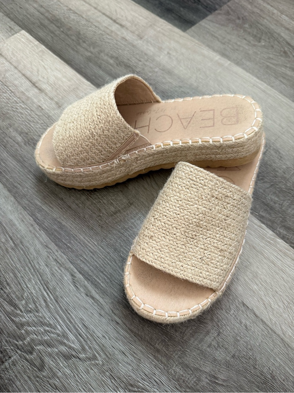 Beach by Matisse Slide Platform Sandals in Tan - Beach